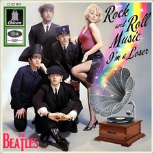 Repro Photo THE BEATLES Rock & Roll Music O 22 915 ODEON 7" Single Size 18x18cm