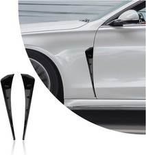 2PCS Black Carbon Fiber Car Fender Side Vents Air Inlet Grille Trim Cover