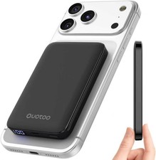 For Magsafe Portable Charger,5000Mah Slim Wireless Magnetic Power Bank with USB