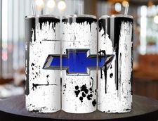 Chevy Oil Drip 20oz Tumbler Stainless Steel Insulated Cup with Straw & Lid