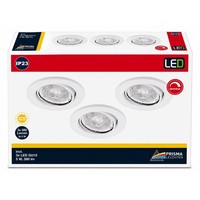 Briloner Dimm LED Einbaustrahler 3Er Set Weiß GU10 3X5W Dimmbar Schwenkbar Ø86Mm