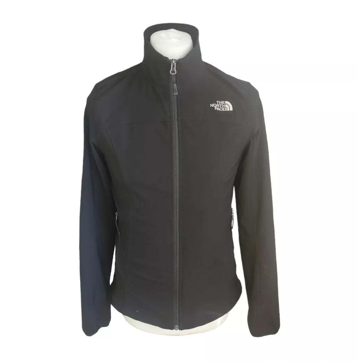 The North Face Womens Activewear Full Zip Track Jacket Stretchy Black Size M