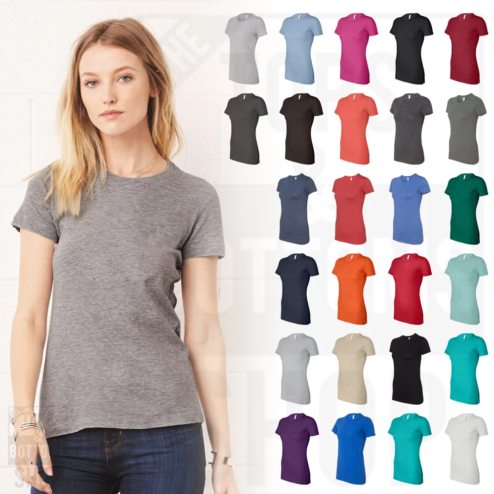 Bella Canvas Womens The Favorite Tee Short Sleeve Slim Fit T Shirt S 2XL 6004