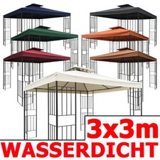 Pavillon Borneo WASSERDICHT 3x3m wasserfest Metall Festzelt Dach Zelt Garten Neu