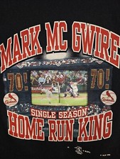 Vintage 1998 St Louis Cardinals Mark McGwire Xl Youth 18-20 3D Graphic Logo Tee