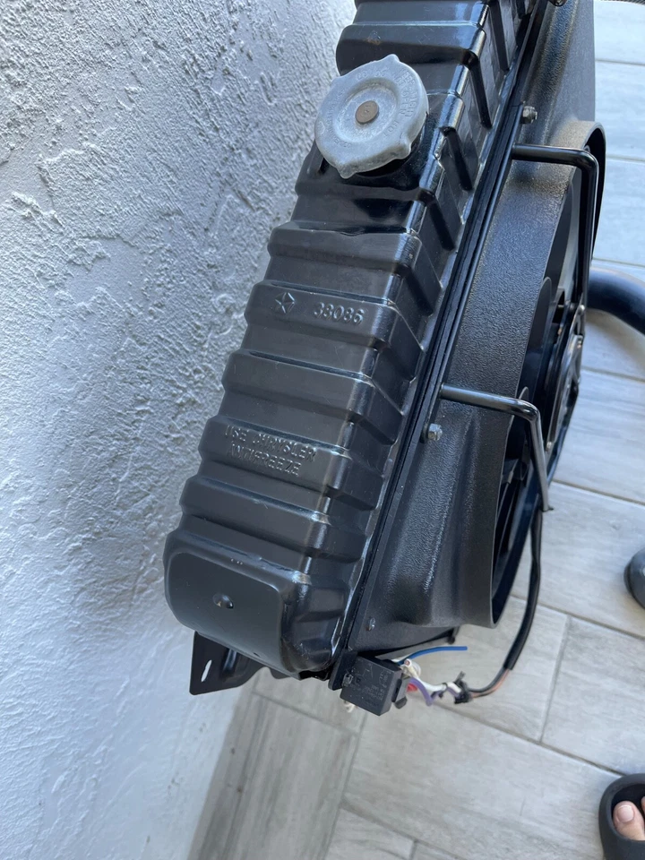 60s 70s Plymouth Dodge Chrysler OEM Copper MOPAR Radiator + Spal Fan - Image 4 of 4