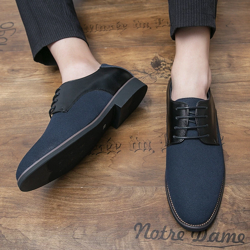Retro British Pointed Toe Mens Fashion Shoes Lace Up Loafers Party
