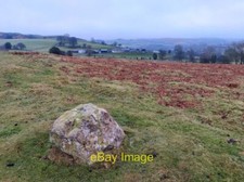 Photo 6x4 Stone at the Mitchell's Fold Stone Circle White Grit In the dis c2021