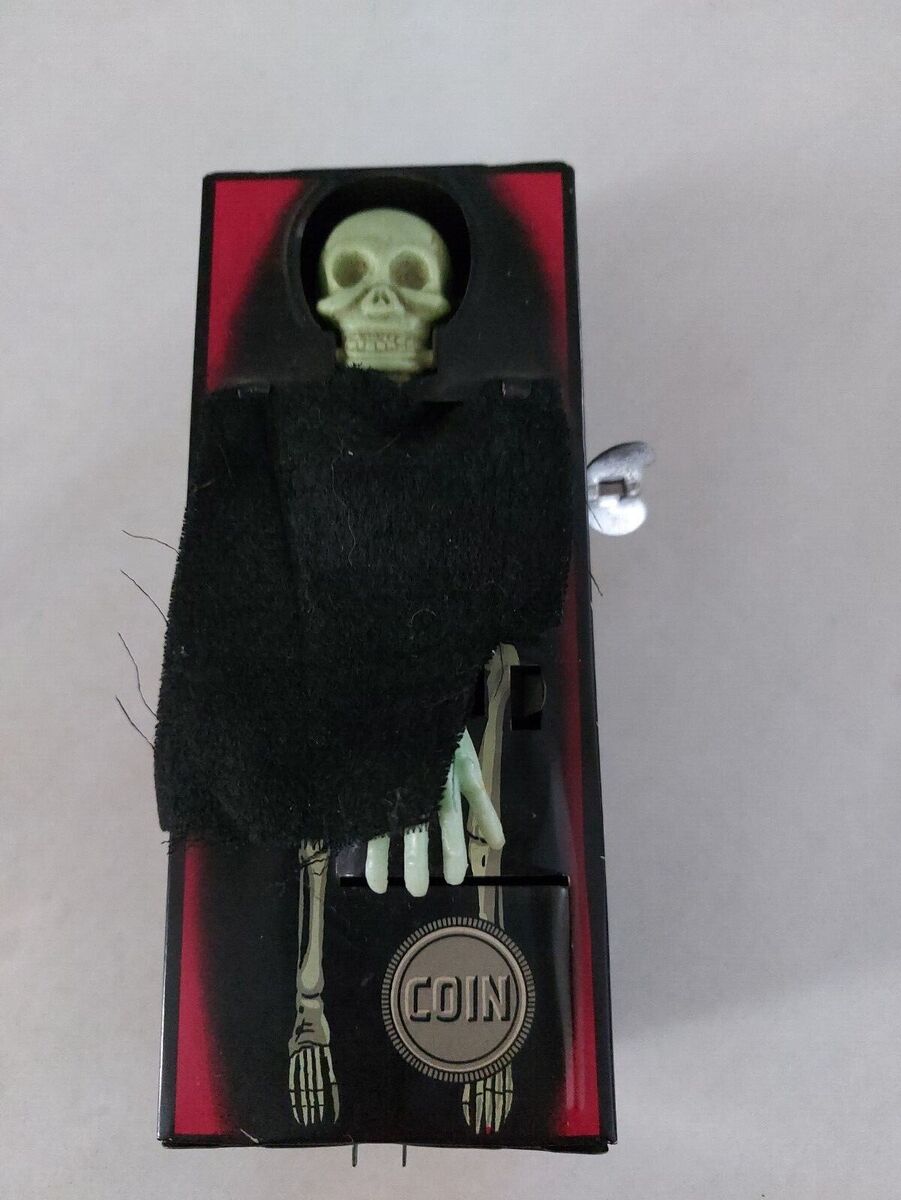 Vintage 1958-1960s metal Coffin Bank Made in Japan by Yone Vintage 1958-1960s metal Coffin Bank Made in Japan by Yone