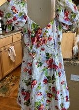 D.B.A. -L. A.  Juniors 7 Floral tuille Puffy sleeves Formal dress Weddings/prom
