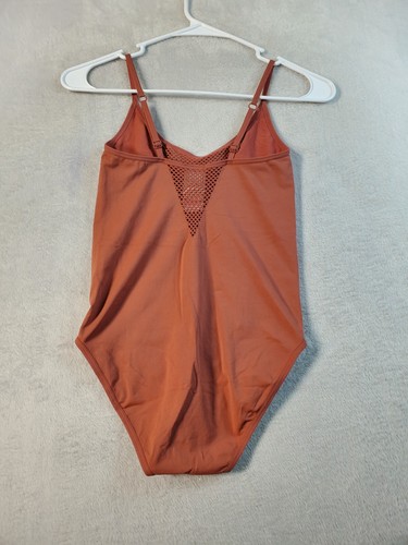 PINK Victoria's Secret Bodysuit Womens XS Brown Polyamide Sleeveless Round Neck - Picture 2 of 8
