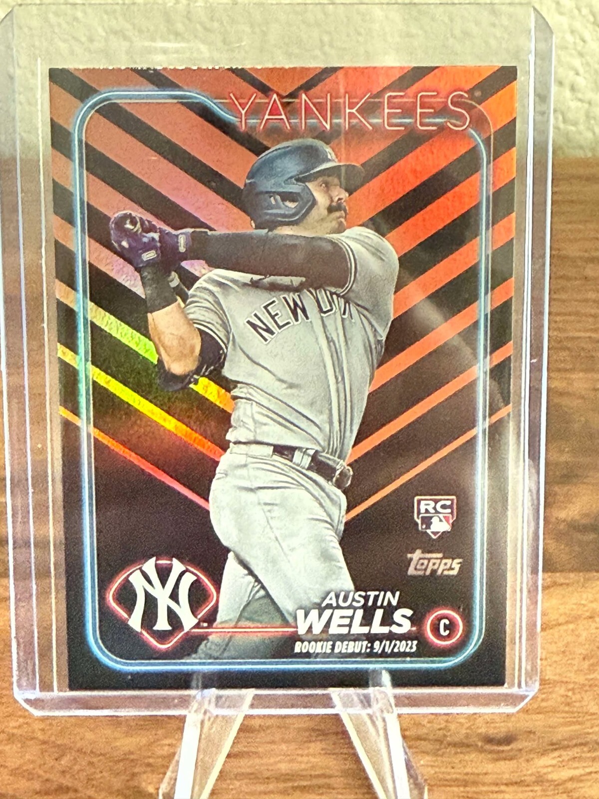 2024 Topps Update Halloween Orange and Black Foil #US325 Austin Wells RC