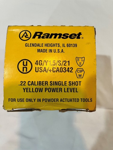Ramset Caliber RAMSET 42CW, 0.22 Caliber, Single Shot POWER LOADS 1200 loads | eBay