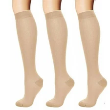 6X Compression Socks Stockings Womens Mens Knee High Medical 20-30 mmHG S/M-X/XL