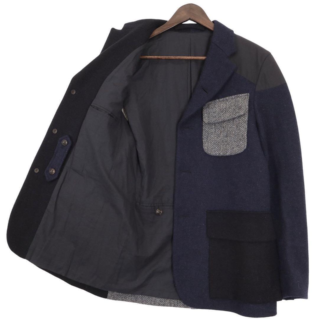 Nigel Cabourn Harris tweed MALLORY JACKET Black Wool Size 46 Nigel Cabourn Harris tweed MALLORY JACKET Black Wool Size 46
