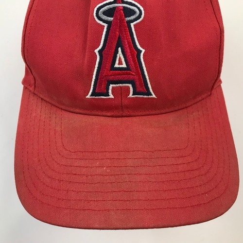 VINTAGE Los Angels Angels Hat Cap Strapback Red White Blue Adult MLB Baseball - Picture 5 of 10