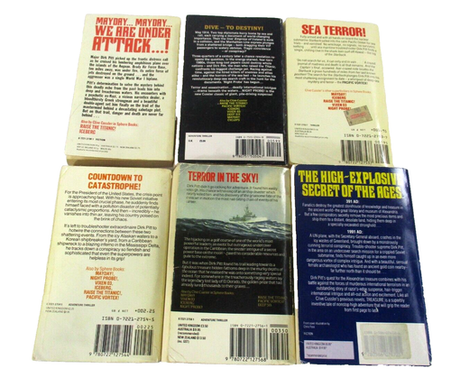Libros Clive Cussler Dirk Pitt x6 novelas PB Sphere Warner Bros y Harper Collins - Imagen 19 de 24