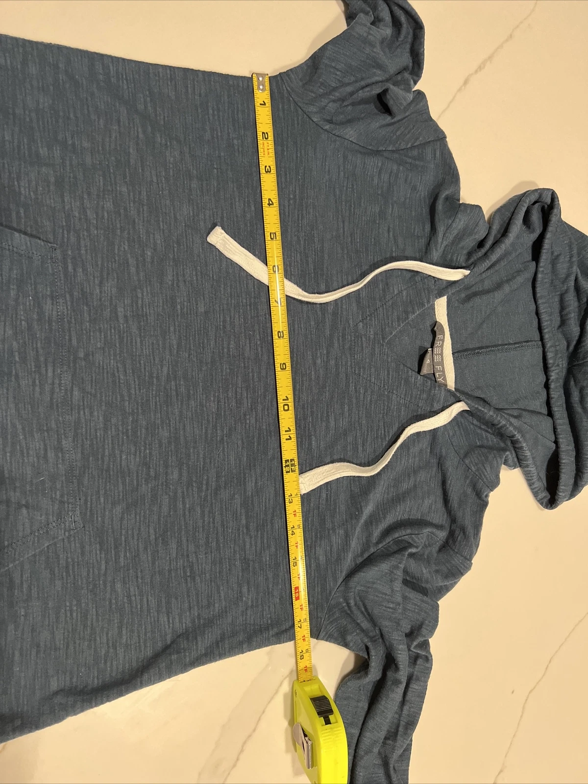 VETEMENTS Felpa con cappuccio FreeFly bambù slub felpa con cappuccio blu con cappuccio manica lunga