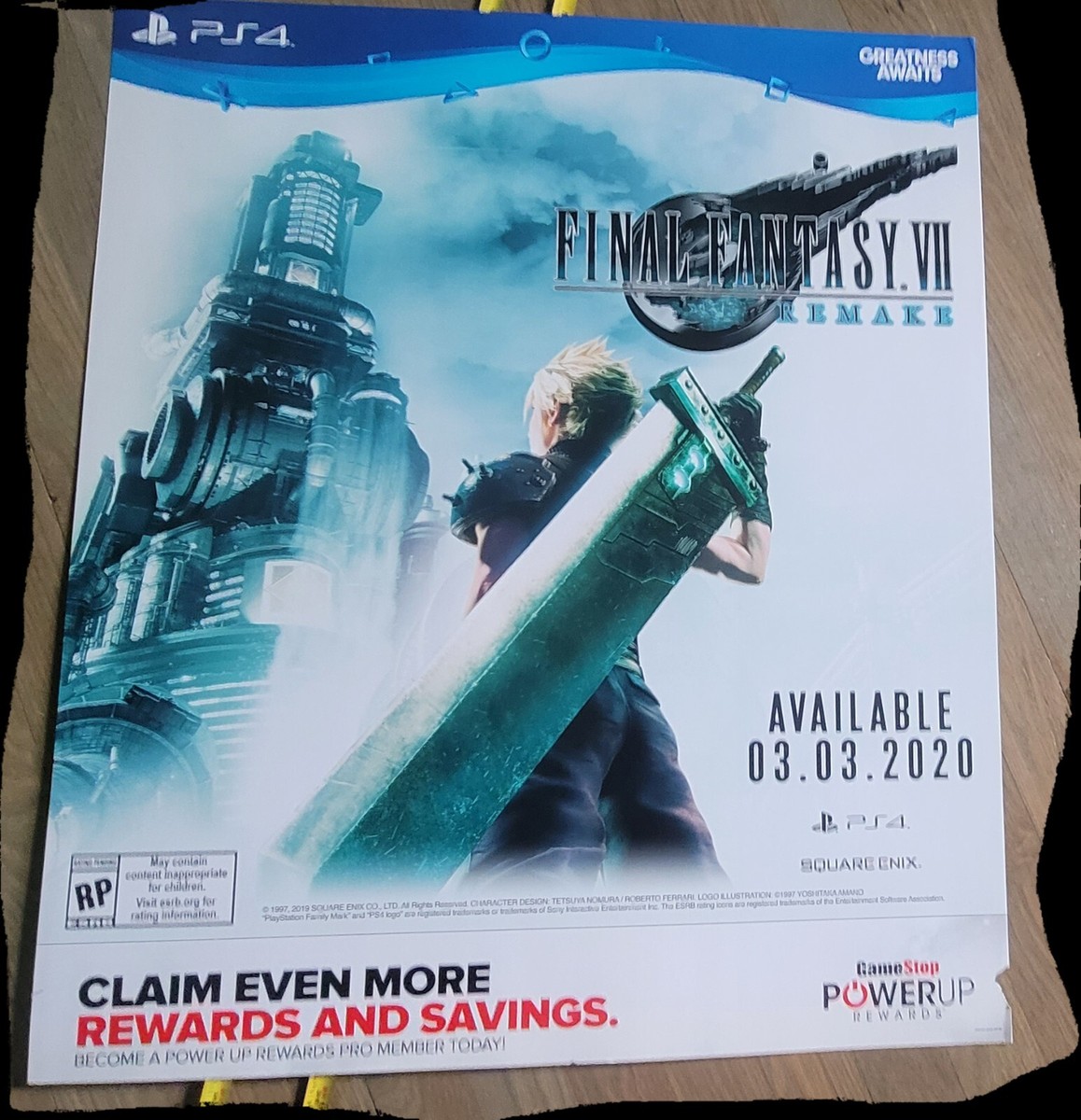 激レア ファイナルファンタジー7  非売品  ディスプレイ SQUARE ENIX - 激レア ファイナルファンタジー7 非売品