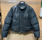 GENUINE VINTAGE US SCHOTT 126 GOOSE DOWN LEATHER JACKET BLACK EX COND ! SIZE 48