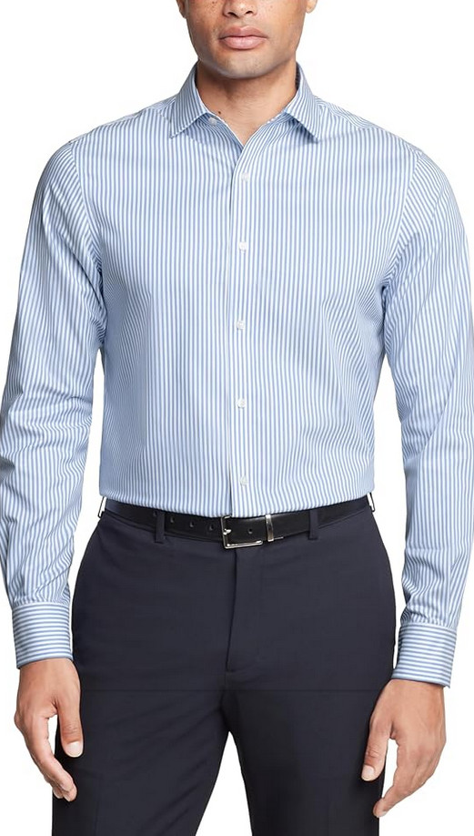 Мужская рубашка из эластичной саржи Tommy Hilfiger синяя 2XL183435 7390₽