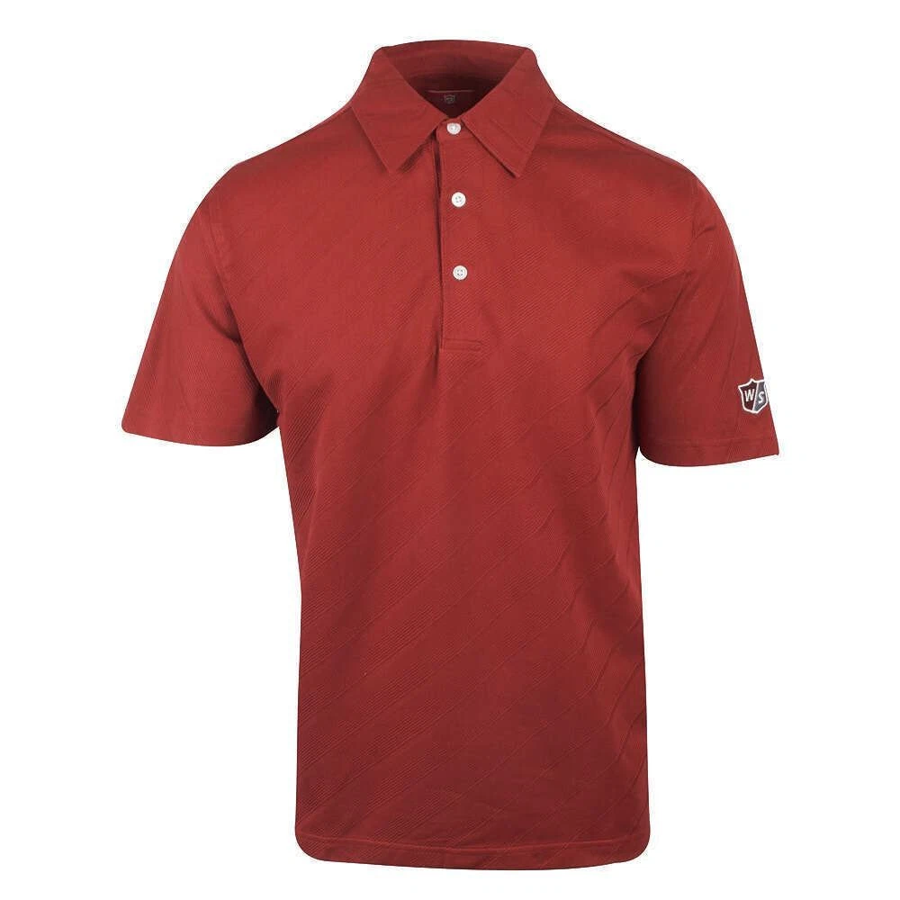 Wilson Staff Men s Garnet Short Sleeve Performance Sporting Classic Polo Shirt