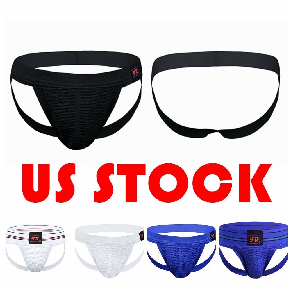 US Men Athletic Supporter Jockstrap Open Butt Sports Shorts Boxer