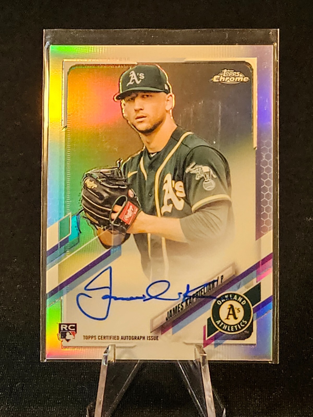 2021 Topps Chrome Rookie Autographs Refractors #RA-JK James Kaprielian AUTO /499