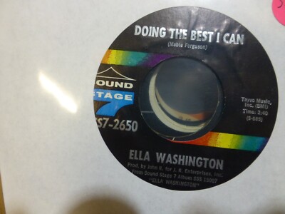 ELLA WASHINGTON SWEETER SWEETER & DOING THE BEST I CAN  SOUL  NEAR MINT   45
