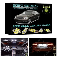 25 Pc White 5050 LED Package Kit Interior Light bulbs for 2001-2006 Lexus LS430
