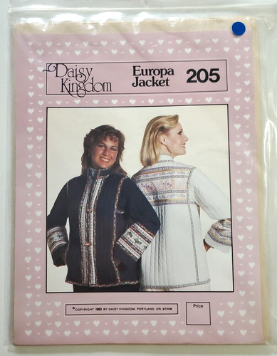 Vintage 1983 Daisy Kingdom Womens Europa Jacket Size XS - XXL NEW UNCUT 205