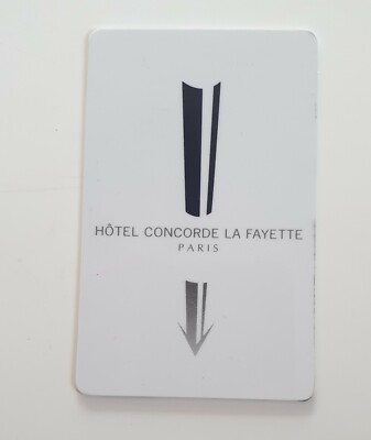 Hotel Key Room Paris Concorde Lafayette New Hyatt Regency Card