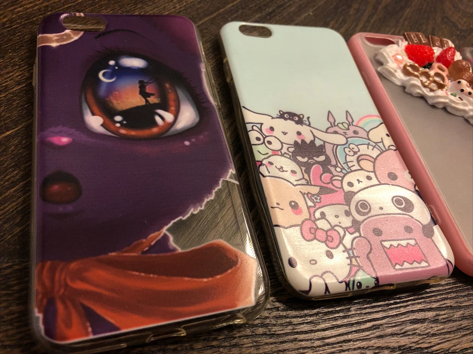 LOTE DE 4 fundas para teléfono iPhone 6/6s dibujos animados Sailor Moon Luna anime Disney TsumTsum Foto 2 de 4