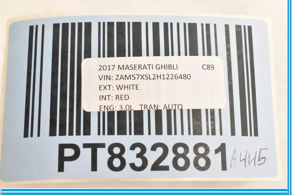 17-20 Maserati Ghibli M157 Shark Fin Radio Antenna White 670076132 OEM