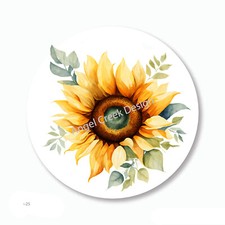 Stunning Giant Sunflower Envelope Seals Sun Flower Stickers Favors Labels