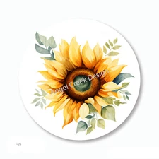 Stunning Giant Sunflower Envelope Seals Sun Flower Stickers Favors Labels