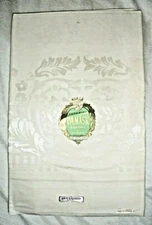 Tablecloth Nichibo Japan Ivory Off White Damask 58 x 88" w/ 8 Napkins Vtg New