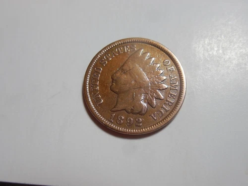 1892 Indian Head Penny in solid G-VG condition . But you decide!!!!!