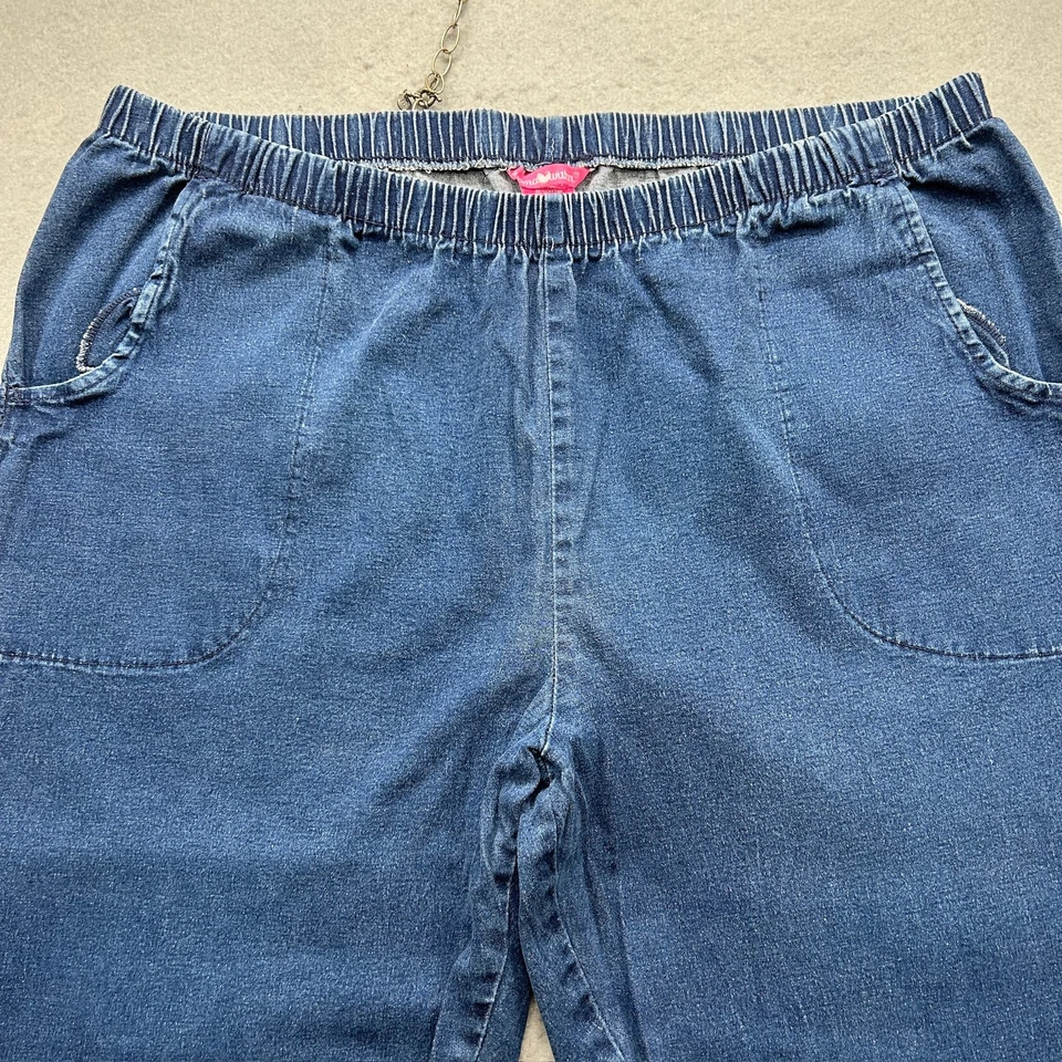 Pantalones de mezclilla Within para mujer talla 24W azul cintura elástica calce clásico Foto 2 de 4