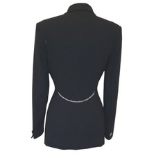 Blazer Court Barami Noir En Pure Laine - Taille D36/38 (S/M), Jamais Porté