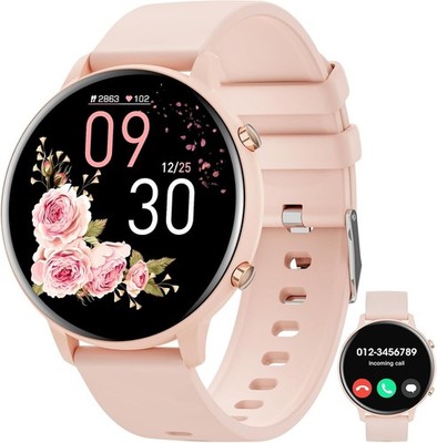 Damen Smartwatch Frauen Touchscreen Bluetooth Anruf IP67 wasserdicht Sport UK