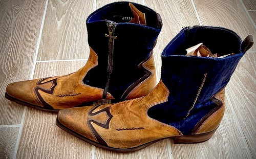 Mark Nason Dallas Galveston Navy Pony Hair Mens Sz 11 Italian Designer Collector - Picture 7 of 18