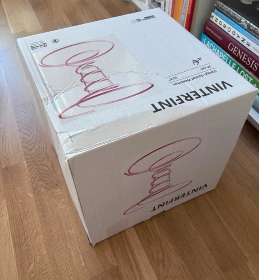 IKEA X Gustaf Westman Vinterfint Pink Spiral Vase , New FAST SHIP
