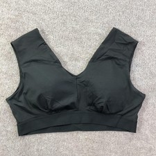 Tommie Copper Sports Bra Womens 2XL Black Shoulder Support Compression Mesh