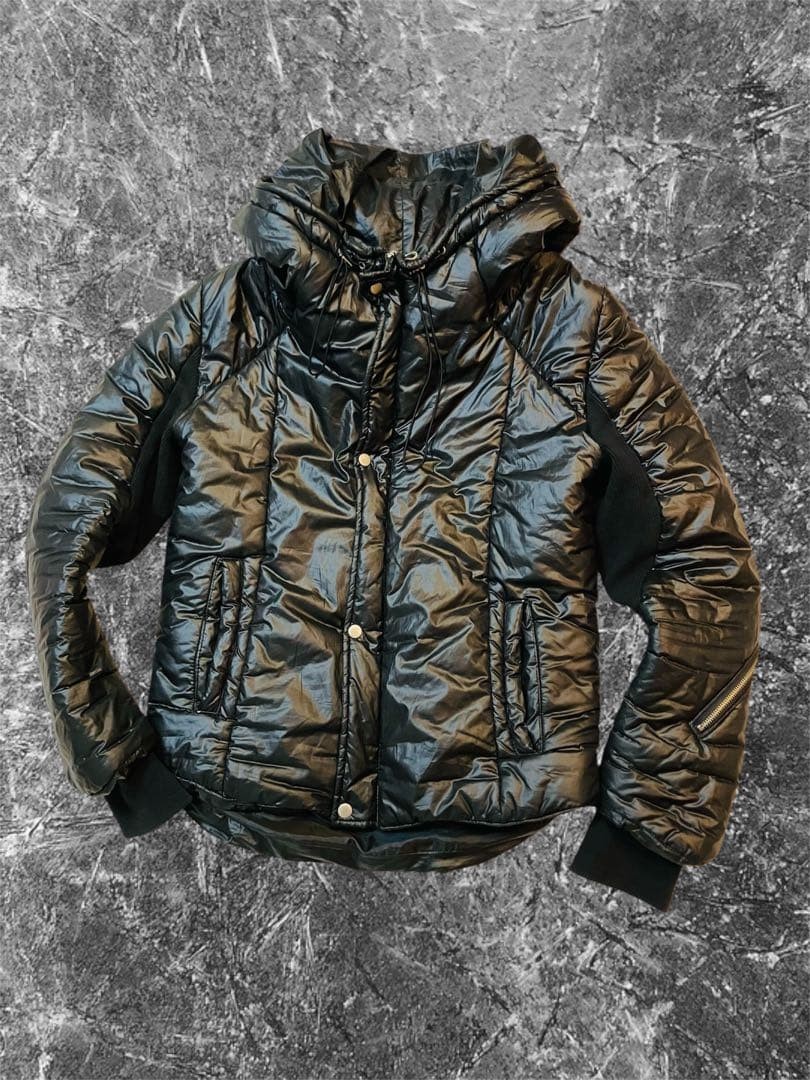 Bono 00s Archive Down Jacket Military Grunge Wire Detailing | eBay