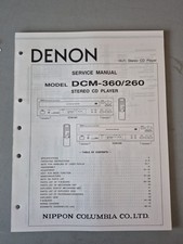 Original Denon Stereo CD Player Model DCM-360/260 Service Manual w/ Schematics..