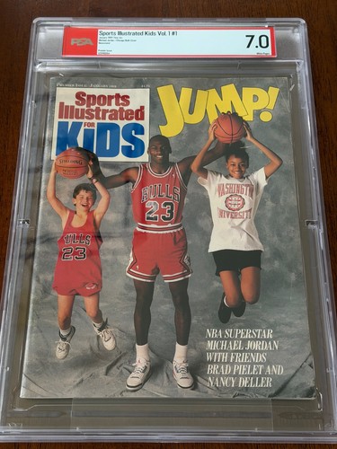 MICHAEL JORDAN Rare 1989 Premiere Sports Illustrated For Kids SI BULLS PSA 7.0