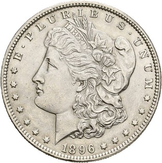 Künker: USA 1 Dollar 1896 Morgan Dollar Silber Erhaltung!