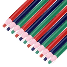 12PCS Peel-Off Grease Pencils, Color China Markers, Red & Green & Blue