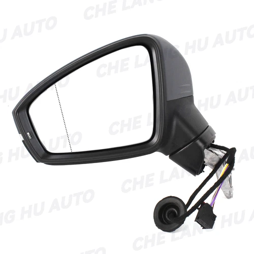 Primer Color Left Driver Side Mirror For VW Tiguan 2018-2022 Turn Light Heated